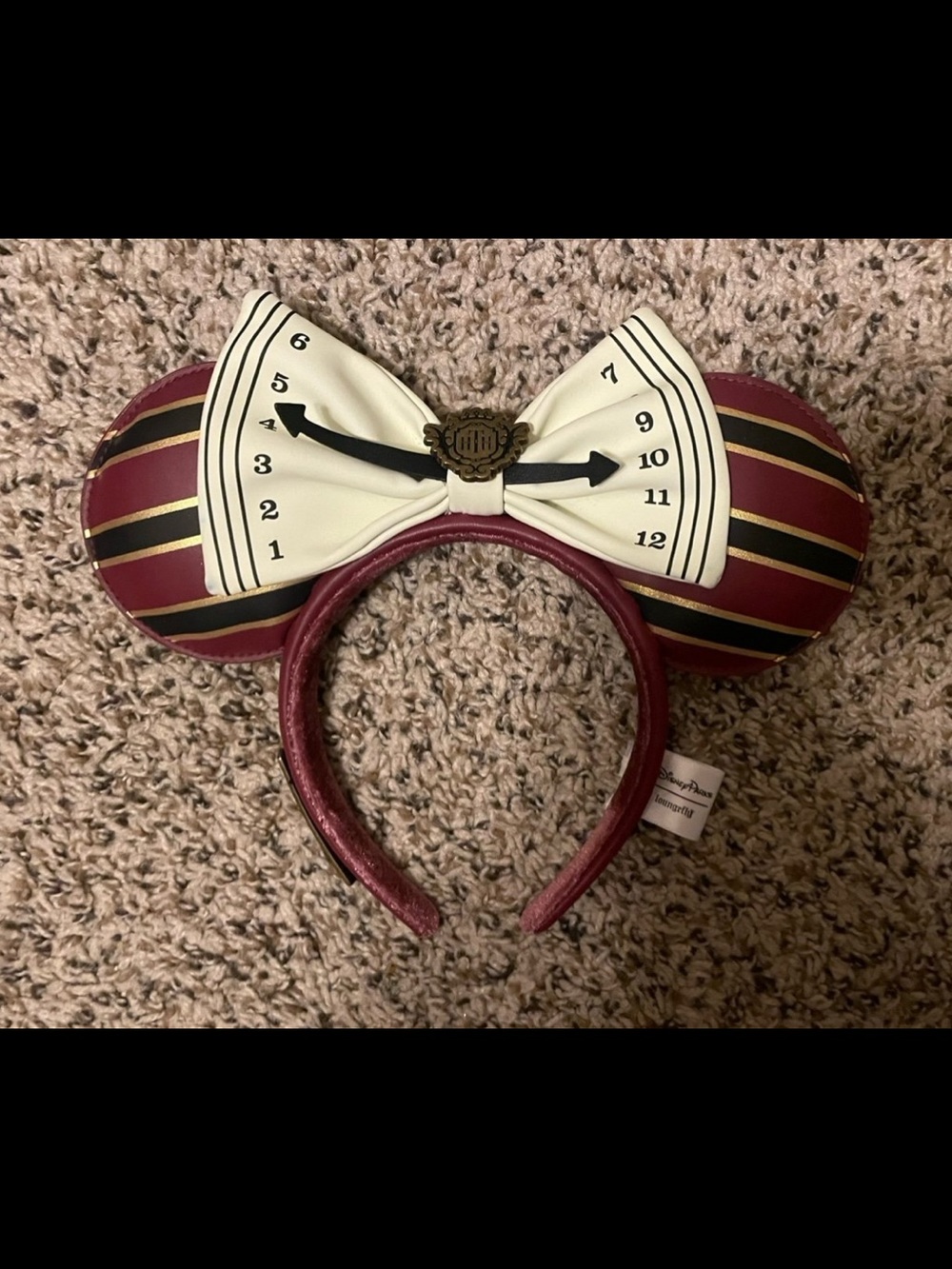 Disney Parks Loungefly Tower of Terror Glow In The Dark Bow Mouse Ears Headband
